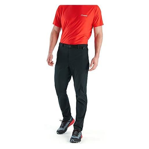 Berghaus pantaloni da passeggio in tessuto lomaxx da uomo, resistenti all'acqua, vestibilità comoda, pantaloni traspiranti, neri, 60 cm