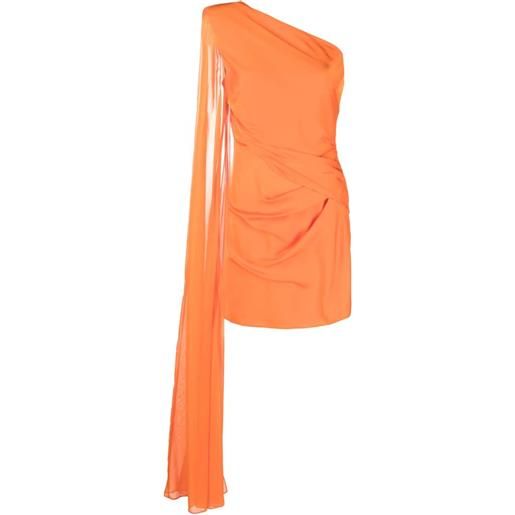Roland Mouret abito monospalla con drappeggio - arancione
