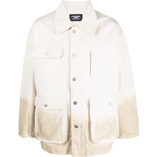 Enterprise Japan giacca-camicia con effetto sfumato - toni neutri