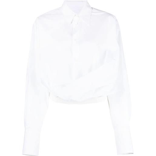 MM6 Maison Margiela camicia con colletto classico - bianco