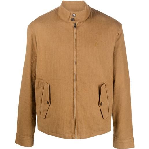 Polo Ralph Lauren giacca-camicia con colletto rialzato - marrone