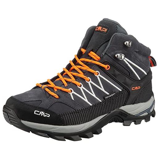 CMP rigel low trekking shoe wp, scarpe da escursionismo uomo, blu (b. Blue gecko), 42 eu