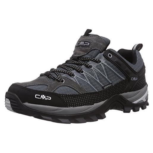 CMP rigel low trekking shoes wp, scarpe da trekking uomo, antracite-torba, 44 eu