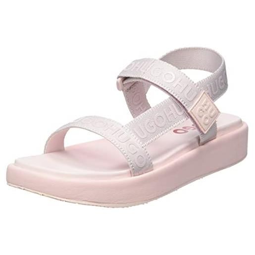 HUGO emma strap sandal-wb, donna, light pastel pink685, 42 eu