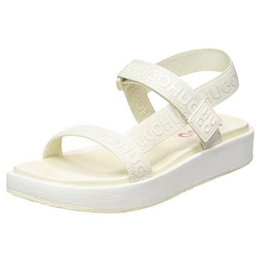 HUGO emma strap sandal-wb, donna, open white110, 41 eu