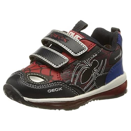 Geox b todo boy a, sneakers bambini e ragazzi, blu/rosso (navy/red c0735), 21 eu