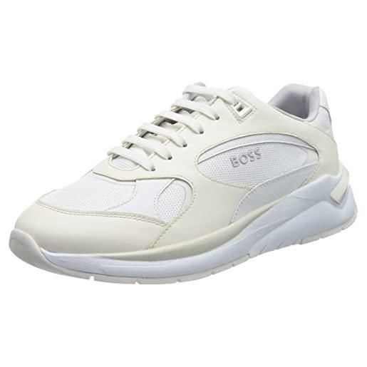 BOSS skylar runn_mxfl, scarpe da ginnastica donna, open white120, 36 eu