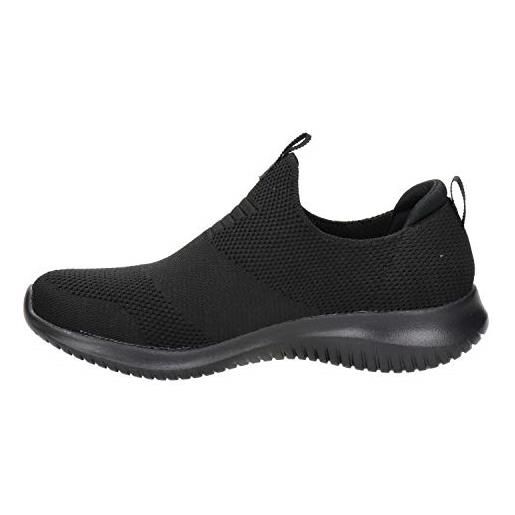 Skechers ultra flex - first take-12837, scarpe da ginnastica basse donna, nero black white, 37 eu