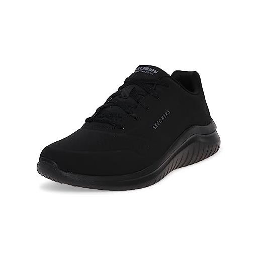 Skechers ultra flex 2.0 vicinity, scarpe da ginnastica uomo, nero black white, 45.5 eu