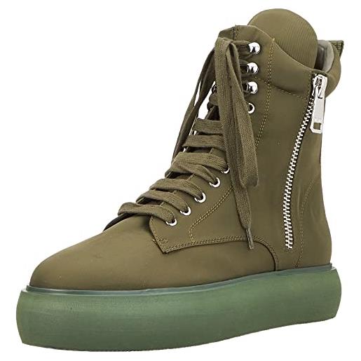 DKNY women's womens shoes aken boot, stivale sneaker con zip interna donna, army, 37 eu