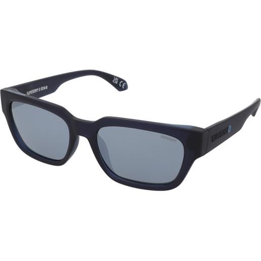 Superdry sds 5004 106 | occhiali da sole graduati o non graduati | unisex | plastica | rettangolari | blu | adrialenti