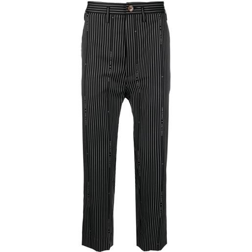 Vivienne Westwood cruise stripe-print cropped trousers - nero