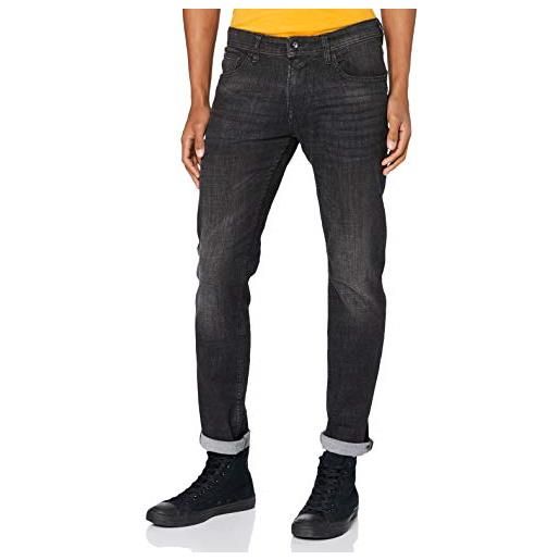 TOM TAILOR Denim jeans slim piers soft stretch, uomo, nero (dark stone black denim 10264), 33w / 34l