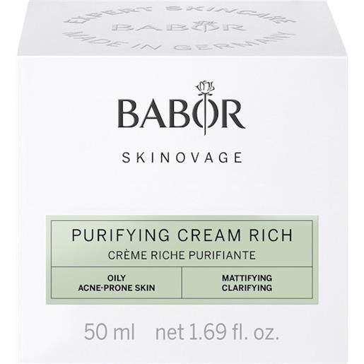 BABOR cura del viso skinovage purifying cream rich
