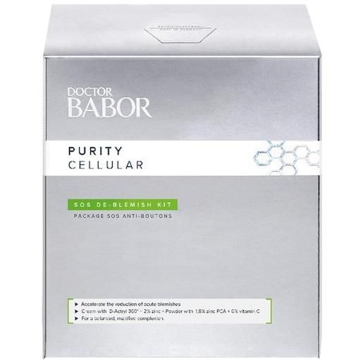 BABOR cura del viso doctor BABOR purity cellular blemish kit sos crema anti-imperfezioni 50 ml + cipria anti-imperfezioni 9 ml