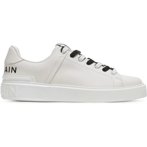 Balmain sneakers b-court in pelle - bianco