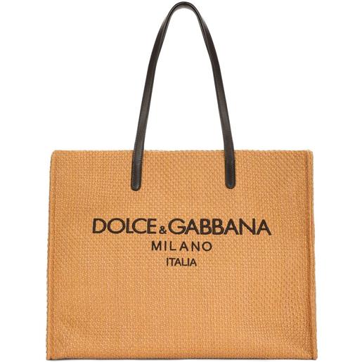 Dolce & Gabbana borsa shopper con ricamo - toni neutri