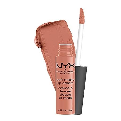 Nyx professional makeup soft matte lip cream, finish matte e cremoso, colore extra-pigmentato, long lasting, tonalità: athens