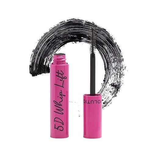 Makeup Revolution 5d whip lift mascara, maximum lift, length & volume, long-lasting, smudge resistant, black, 12ml