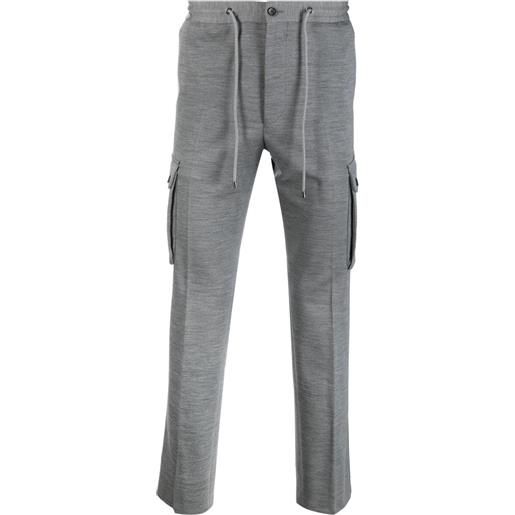 Corneliani pantaloni dritti con coulisse - grigio