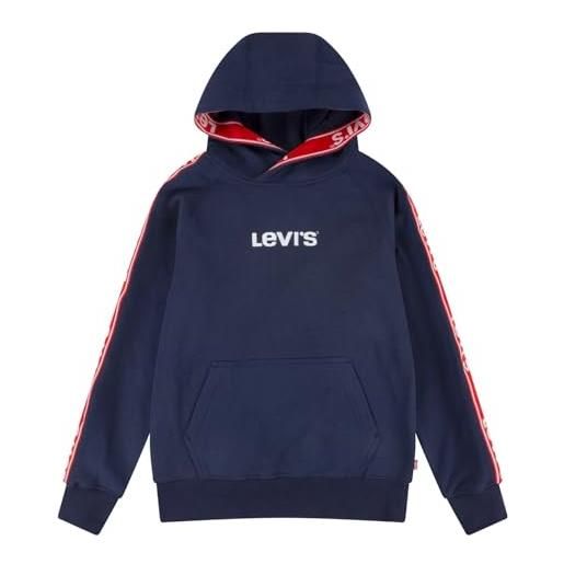 Levi's lvb logo taping pullover hoodi bambini e ragazzi, accademia navale, 12 anni