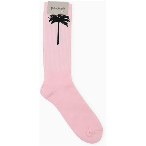 Palm Angels calze sportive rosa in cotone