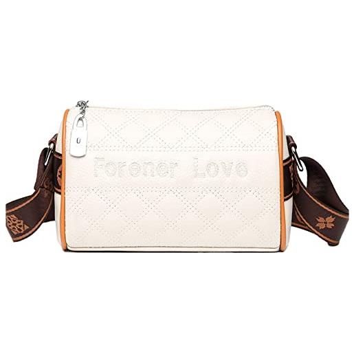 Borsa A Spalla Donna Borse A Tracolla Da Donna Borsa Bauletto Donna Borsa  Tracolla Donna Pelle Per Regalo Per Natale San Valentino Pasqua Shopping  white : : Moda