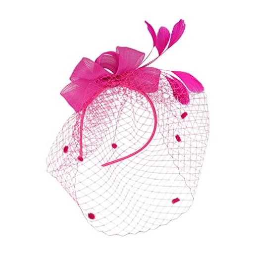 Beaupretty 1 pc fiore a testa di maglia fermagli per da donna oggetto fotografico da sposa cappelli sposa per le donne accessori per tè forniture per feste duplice scopo piuma mancare