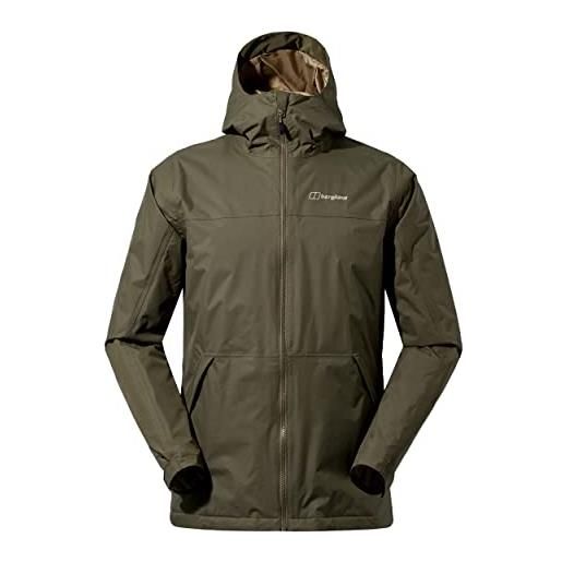 Berghaus deluge pro 2.0 giacca impermeabile isolata da uomo, olive night, l