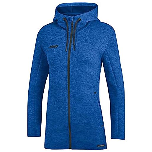 JAKO - giacca con cappuccio da donna premium basics, donna, con cappuccio, 6829, grigio mélange, 36