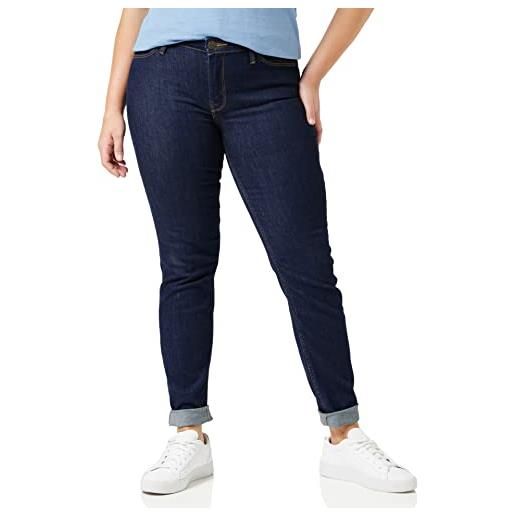 Lee scarlett jeans, solid blue, 44 it (30w/31l) donna