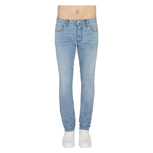 Armani Exchange j14 skinny fit, jeans uomo, blu (light blue), 28