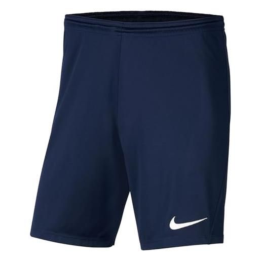 Nike dry park, pantaloncini da uomo unisex adulto, midnight navy/white, 16