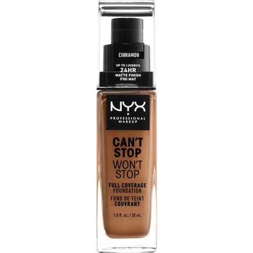 NYX Professional Makeup facial make-up foundation can't stop won't stop foundation 25 cinnamon