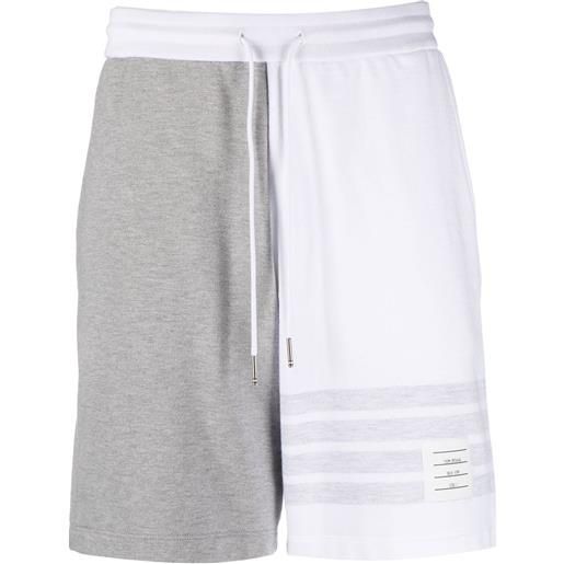 Thom Browne shorts sportivi con inserti - grigio