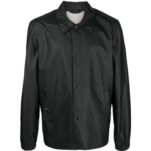 Helmut Lang giacca-camicia con stampa - nero