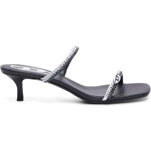 Diesel crystal-embellished strap sandals - nero