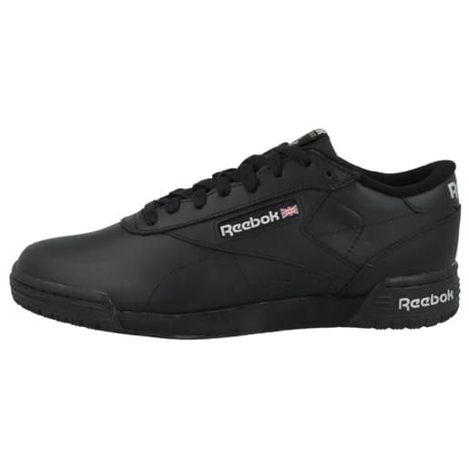 Reebok ex-o-fit clean logo int, scarpe sportive uomo, black int black silver silver, 45 eu