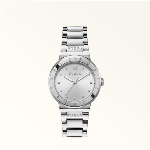 Furla tortona orologio con cassa tonda color argento argento metallo donna