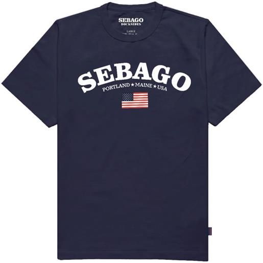 SEBAGO t-shirt wiscasset uomo blue marine