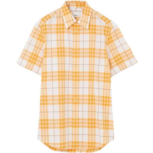 Burberry camicia a quadri - giallo