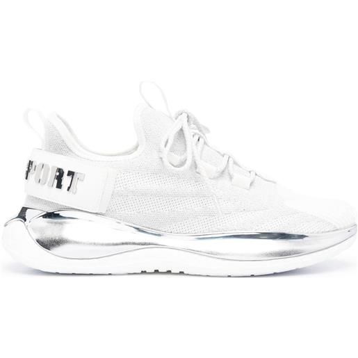 Plein Sport sneakers metallizzate - bianco