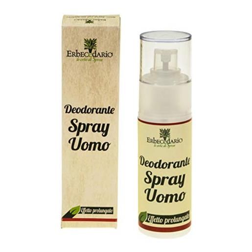 Erbecedario deodorante spray uomo naturale Erbecedario, contrasta gli odori e lascia traspirare la pelle naturalmente, 1 flacone da 50ml
