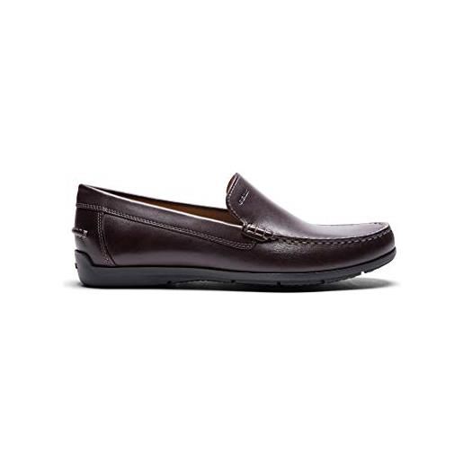 Geox u siron a, mocassini uomo, nero, 42.5 eu