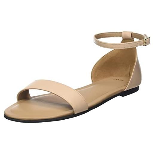 BOSS jo flat sandal-n, thong donna, nero1, 39 eu