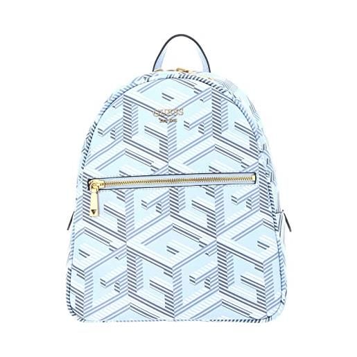 GUESS vikky backpack, borsa donna, ice blue logo, unica