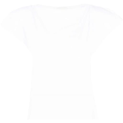 ISABEL MARANT t-shirt sebani asimmetrica - bianco