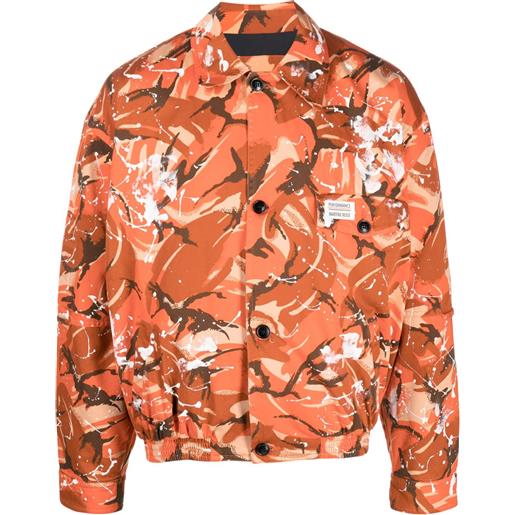 Martine Rose bomber con stampa camouflage - arancione