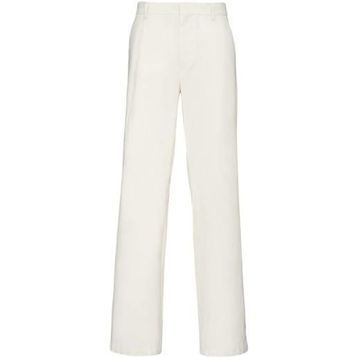 Prada pantaloni sartoriali con applicazione - bianco