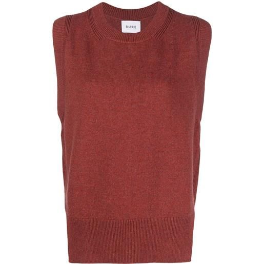 Barrie maglione smanicato iconic - rosso